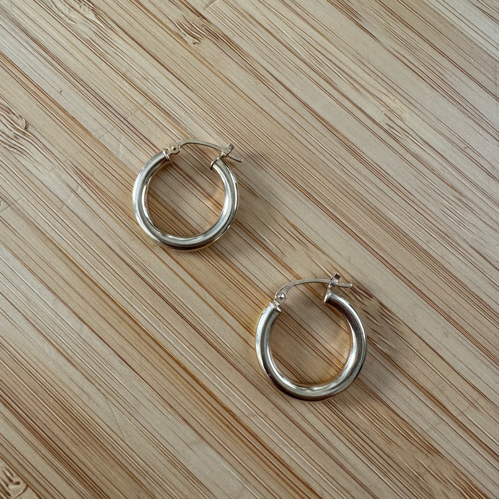 14K Yellow Gold Hoops